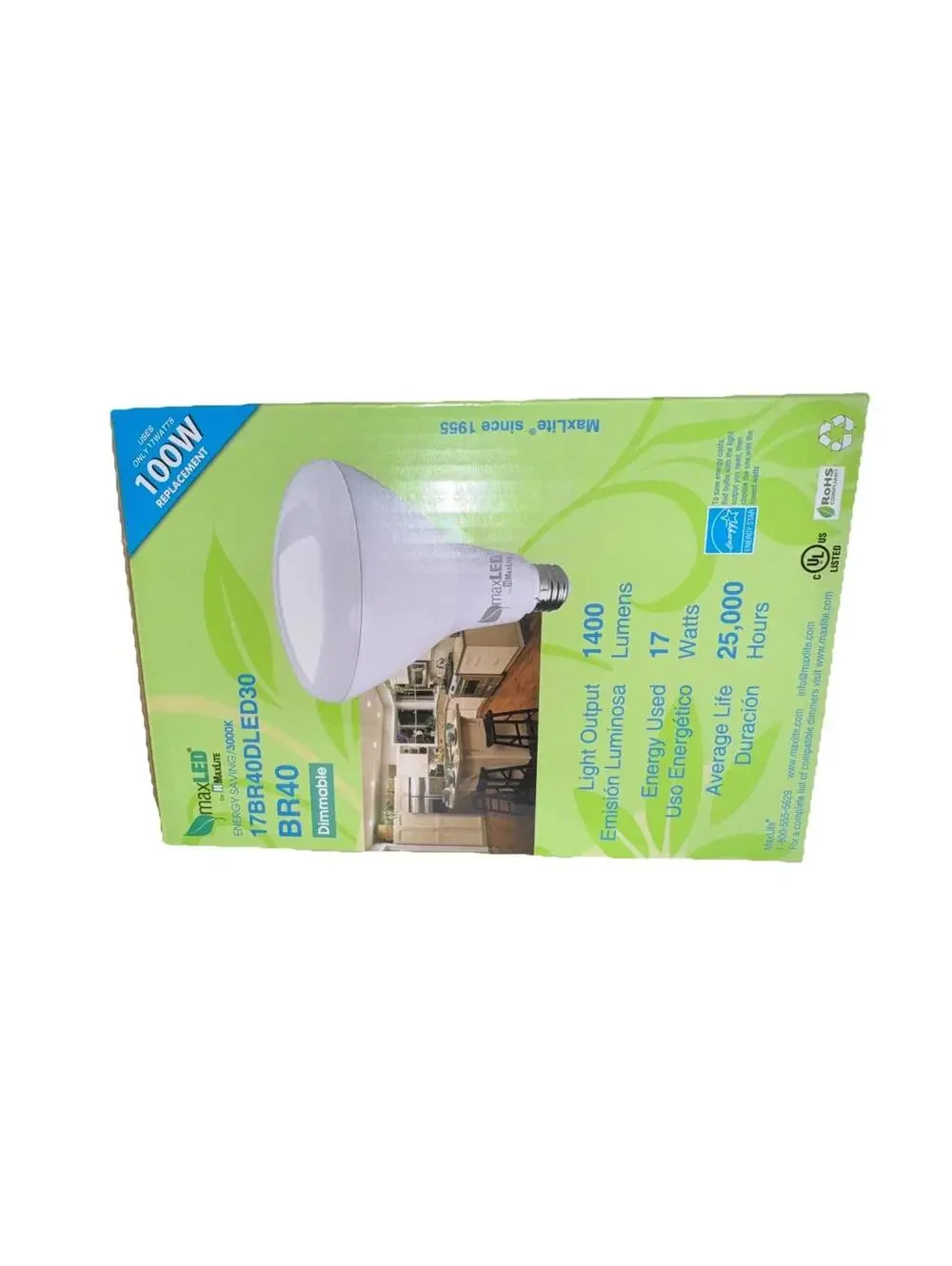 MAXLITE 12P30LNDLED27FL 12W 850 LUMENS 25,000HRS LONG NECK DIMMABLE FLOOD LIGHT